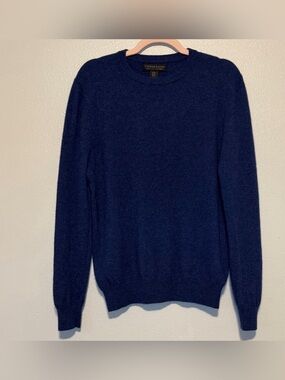 Christian Lacroix Women's Navy 100% 2-ply Cashmere Crewneck Sweater
